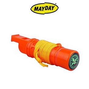 MAYDAY 메이데이 [안전발전소] 5 IN 1 Survival Whistle 서바이벌 휘슬 호각 응급상황 비사용 조난 재난 안전 캠핑 등산 아웃도어, 1개