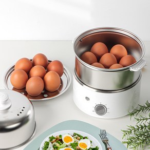 2단 올스텐 미니 전기 계란찜기 달걀 삶기 다용도 에그쿠커 멀티찜기