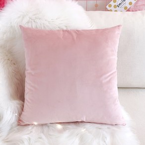 프린세스 그레이 핑크 소녀 하트 토끼 쿠션 커버 풍 북유럽 융털 쿠션 소파 베개 귀여운 쿠션78108, 베갯잇, 벨벳솔리드 45X45cm