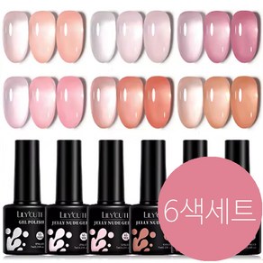 더로만 누디 시럽 젤네일 폴리쉬 6종