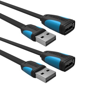 벤션 플랫 칼국수형 USB 연장케이블 연장선 VAS-A10