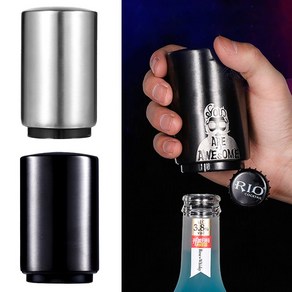 지피코 원터치 병따개 맥주 자동병따개 만능 병뚜껑 마개, 1개, 블랙