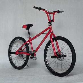 BMX 자전거 중고등학생 스턴트 액션 묘기자전거 입문용 초보용 26인치, 레드