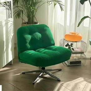 회전 체어 1인 고급소파 인테리어 의자 그린 거실 라운지 쇼파 상품, 블랙, 1개