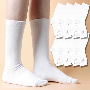 지니 양말 국산 여성 양말 8켤레 무지 장목 여자 긴 양말 학생양말 교복양말