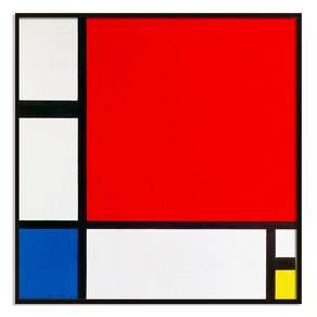 세잔느화실 명화 캔버스 그림액자 피에트 몬드리안 Piet Mondrian - 구성2, 캔버스액자, 69x69cm