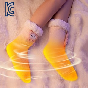 충전식 열선양말 온열양말 3단 온도 조절 덧신 USB 충전 겨울 수족냉증 방한 양말 발난로 발 찜질기+보조배터리