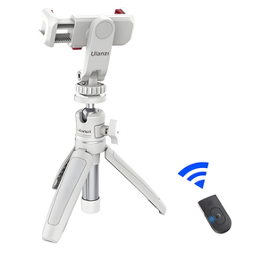 울란지 좌우 회전 가능 휴대폰 삼각대 키트 MT-08 + ST-06S 화이트 블루투스 리모컨 KIT