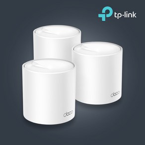 티피링크 Deco X10 (3팩) AX1500 통합 홈 메시 Wi-Fi 6 시스템, 3개