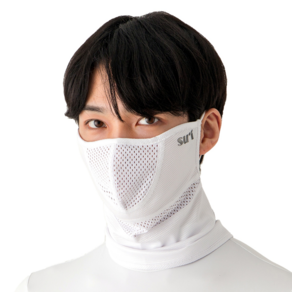 [수이골프 H형] 스포츠 마스크 UV 자외선 차단 얼굴 햇빛가리개 골프 등산 조깅 바이크, H-13 유광 화이트