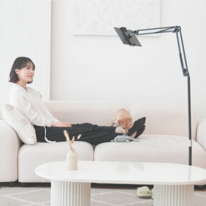 개인공간 핸드폰 태블릿 170cm 높이조절 스탠드 거치대 침대 누워서 대형