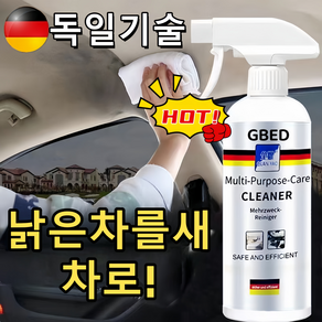 GBED 독일기술 자동차 실내 천장 가죽 시트 세정제 얼룩제거 다목적 클리너, 2개, 300ml