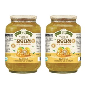 본비 유차청 2kg x 2세트, 2개, 1개입