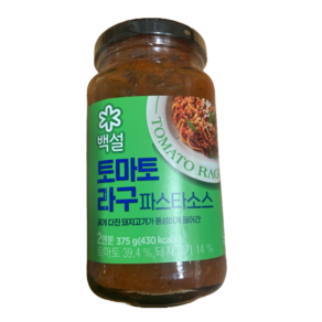 백설 토마토 라구 파스타 소스, 375g, 8개