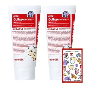 메디필 레드 락토 콜라겐 클리어 폼 클렌저 120ml x 2p + 민들레마음 스티커 120ml 1세트