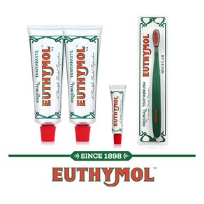 [EUTHYMOL] ★한정구성★ 치약 120gX2개 + 치약 20gX1개 + 칫솔X1개