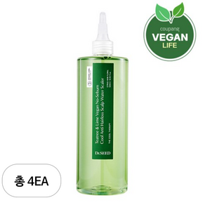 닥터시드 티트리 앤 라임 비건 지성케어 쿨 탈모 두피 워터 스케일러, 500ml, 4개