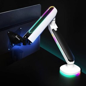 카멜인터내셔널 LED RGB 싱글 가스스프링 모니터암 HMA2, 화이트124250 44
