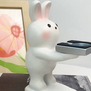 오프워치 애플워치 충전독 거치대 고급 스탠드, 토끼 흰색, 1개