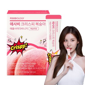 푸드올로지 애사비 크리스피 복숭아맛 유기농 초모 애플 사이다 비니거, 1개, 20회분