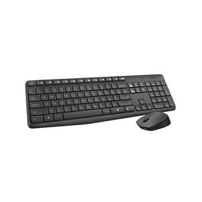 로지텍코리아 MK235 무선 키보드 마우스 세트 블랙 (키스킨포함)