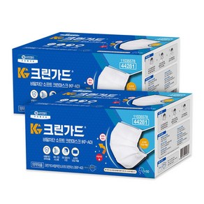 유한킴벌리 크린가드 비말차단 소프트 크린마스크 KF-AD 44281 50매 X2통