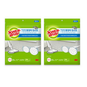 스카치브라이트 무선물걸레 청소기용 청소포 더블액션 150mm x 20p
