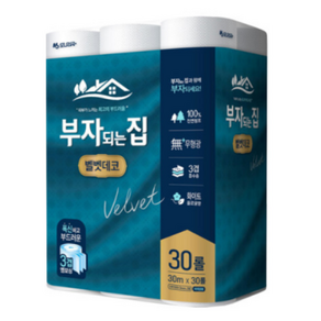 모나리자 부자되는집 벨벳데코 롤화장지 3겹