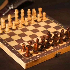 사려니몰 고급 원목 접이식 자석 체스 체스판 CHESS 보드 게임