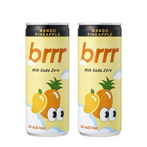 부르르 밀크소다 제로 망고파인애플, 250ml, 30개