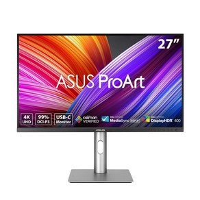 ASUS ProArt 디스플레이 27인치 4K HDR 프로페셔널 모니터 (PA279CRV) - IPS UHD (3840 x 2160) 99% DCI-P3/Adobe RGB, 27" 4K Daisy-Chain Mac, 1개