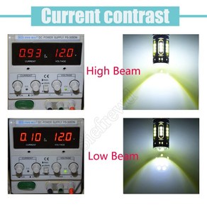 야마하 호환 혼다 PCX125 PCX150 PCX 125 HS5 P23T 용 2X LED 헤드라이트 전구 하이 로우 빔 모토바이크 프론트 헤드 라이트 12V 24V, 1) WHITE