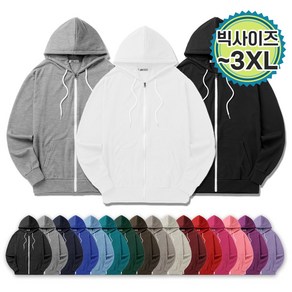 [GIVON] 기본 남녀공용 25color 특양면 라이트웨이트 레귤러핏 후드집업 / DCF002