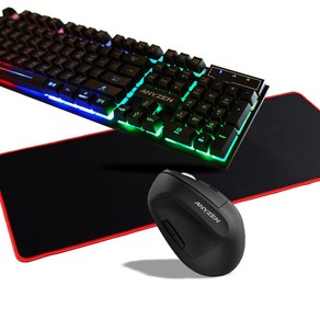 KG 애니젠 게이밍 키보드 마우스 패드 세트 A70 LED with Pad 장패드