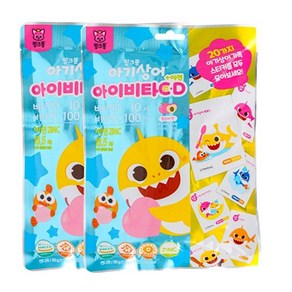 다누리 핑크퐁 아기상어 아이비타CD +아연 30정 키즈비타민 복숭아맛