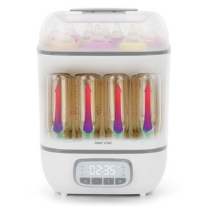 리빙웰 베이비스타 4in1 스팀 살균 건조 젖병소독기 스테인레스 열탕 보틀워머, BS610A