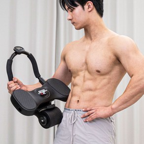 아이언빅 플랭크 ab슬라이드 코어 복근운동기구 2휠 더블, 블랙