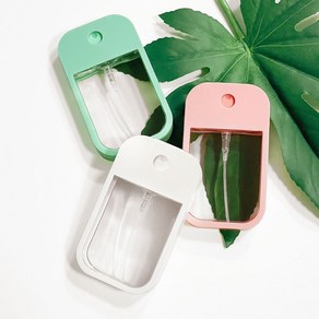 포켓 스프레이 35ml 3종 휴대용 스킨 향수 공병 세니타이저 화이트 그린 핑크, 1개