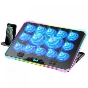 노트북 쿨링받침대 e스포츠 14팬 냉각 RGB 노트북 고효율 방열 거치대