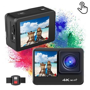 2023년 4K 30FBS 액션캠 듀얼 컬러 스크린 브이로그카메라 자전거블랙박스 바디캠 풀패키지