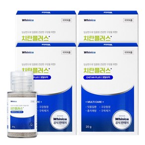 [화이니카] 치탄플러스 가루 잇몸질환 구강청정 충치예방 구취제거, 4개, 20g