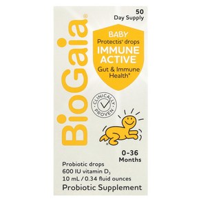 바이오가이아 유아용 Protectis 드롭스 이뮨 액티브 036개월 600IU 10ml(0.34fl oz)