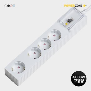 파워존 4000W 국산 고용량 웨이브 멀티탭 누전차단 4구 50cm 1.5m 3m 5m 7m