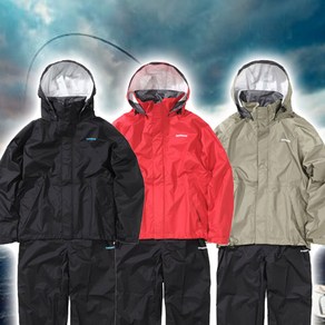 시마노 RA-027Y 25년 베이직 레인슈트 낚시복 우의 비옷, 카키-M