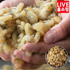 [홈쇼핑방송 인기상품] 자연산 순살 바지락 조개 해감 바지락칼국수 바지락술찜, 10개, 100g