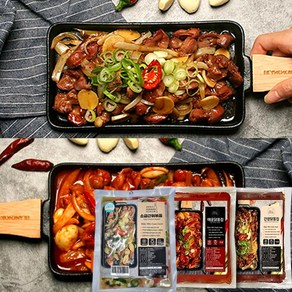 [1+1+1] 국내산 닭똥집 볶음 소금맛 매운맛 간장맛 수제양념 닭근위 안주 야식 캠핑 추천 디아머스, 3개, 230g