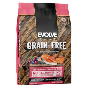 EVOLVE 전연령용 이볼브 그레인프리 강아지 건식사료, 연어, 5.44kg, 1개