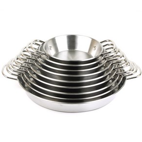 스텐 빠에야 냄비 떡볶이 튀김 스텐 핸들 냄비 업소용, 5호 26cm