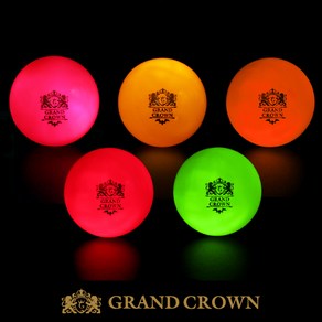 그랜드 크라운 - 하이브리드 야광 LED 파크골프공, 1개, 1개, #1핑크