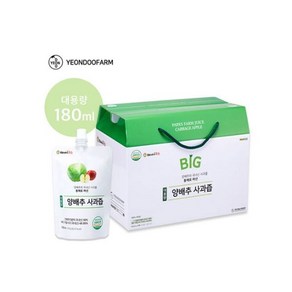 [연두팜] Big 아빠의주스 양배추사과즙 대용량 180ml 30개입 한박스, 30개